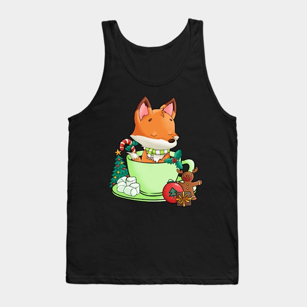 Cute and Lovely Animals with Christmas Vibes Tank Top by Gomqes